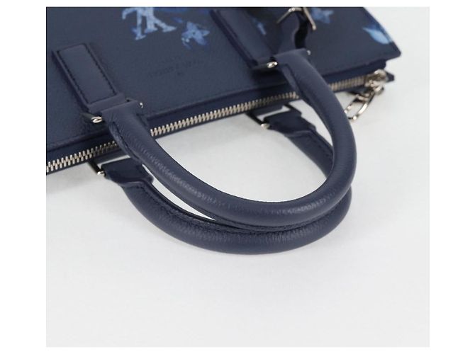 LOUIS VUITTON Borsa Messenger Sac Plat Monogramma Acquerello M57843 LV Auth BA1721SM Blu - vista 8