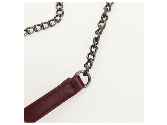 CHANEL Borsa a Catena Matelassé Boy Brick in Pelle di Agnello Bordeaux CC Auth 146080SM Bordò - vista 8