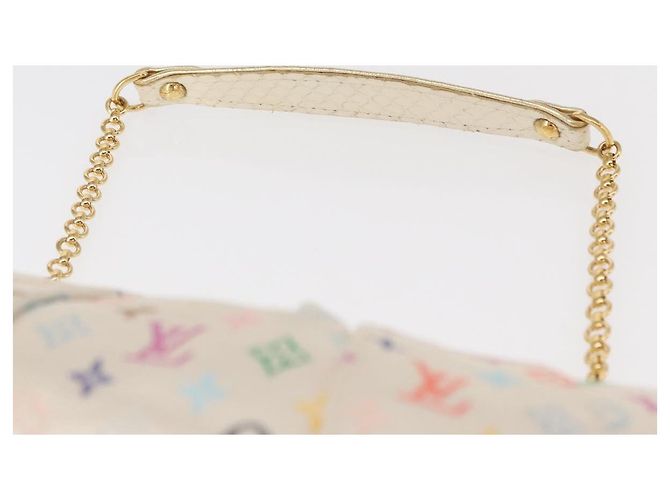 LOUIS VUITTON Pochette Omoniere Satin Multicolore Bianca M92060 LV Auth 134363SAV Bianco - vista 14