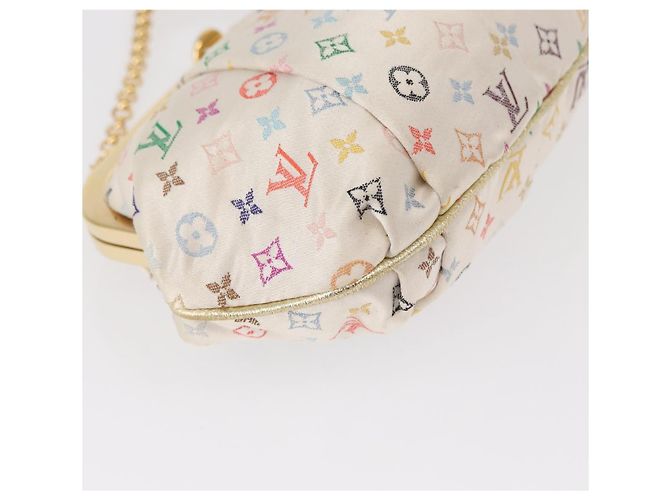 LOUIS VUITTON Pochette Omoniere Satin Multicolore Bianca M92060 LV Auth 134363SAV Bianco - vista 15