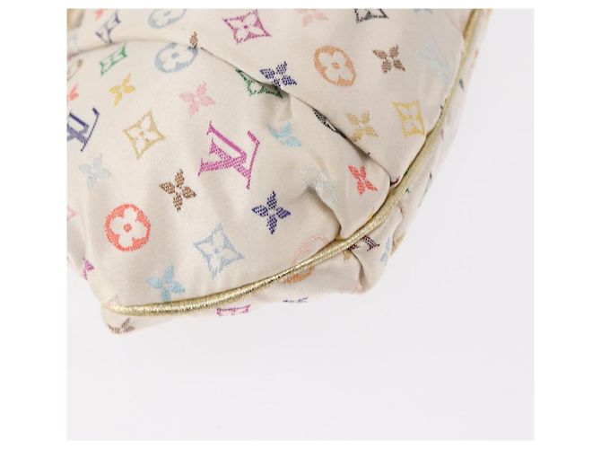 LOUIS VUITTON Pochette Omoniere Satin Multicolore Bianca M92060 LV Auth 134363SAV Bianco - vista 17