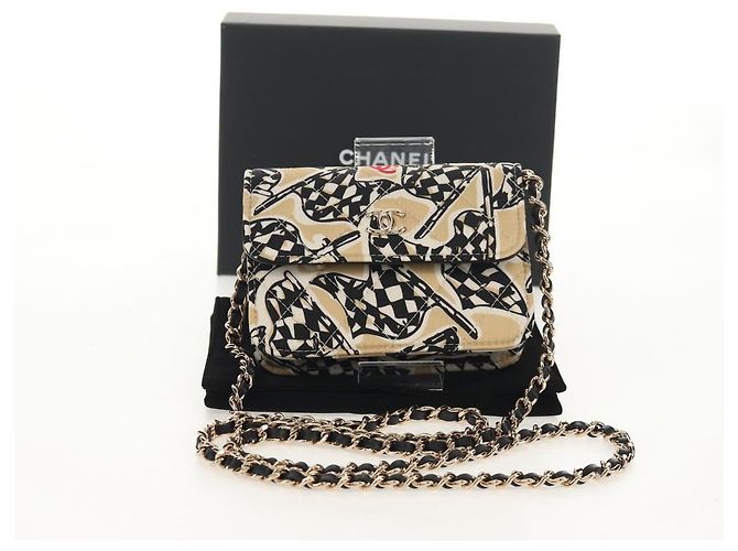 CHANEL Borsa a Spalla Matelassé con Catena Nylon Marrone Oro CC Auth 144002M D'oro - vista 12