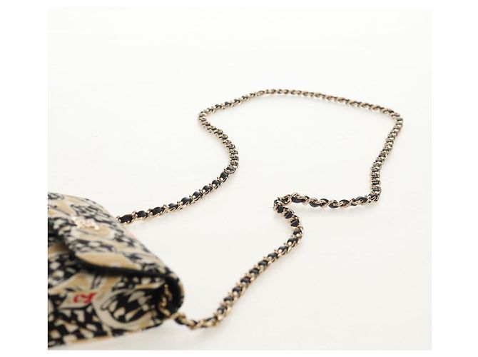 CHANEL Borsa a Spalla Matelassé con Catena Nylon Marrone Oro CC Auth 144002M D'oro - vista 14