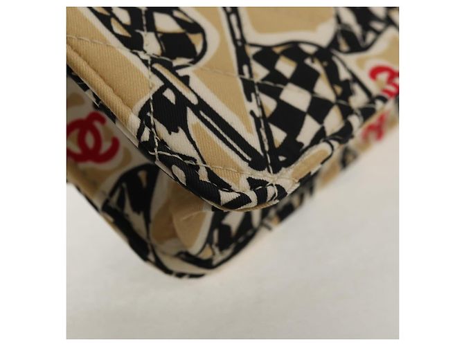 CHANEL Borsa a Spalla Matelassé con Catena Nylon Marrone Oro CC Auth 144002M D'oro - vista 17