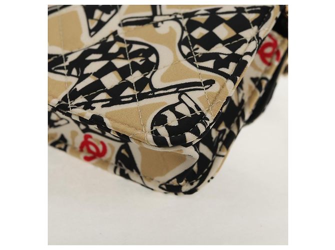 CHANEL Borsa a Spalla Matelassé con Catena Nylon Marrone Oro CC Auth 144002M D'oro - vista 18