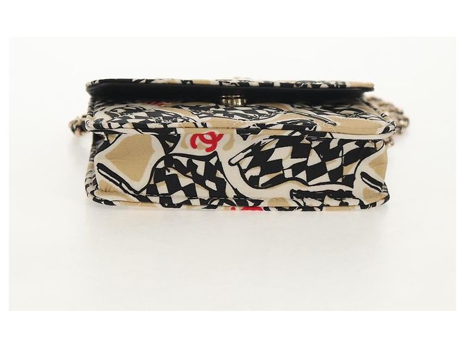 CHANEL Borsa a Spalla Matelassé con Catena Nylon Marrone Oro CC Auth 144002M D'oro - vista 5