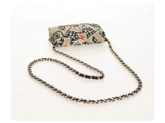 CHANEL Borsa a Spalla Matelassé con Catena Nylon Marrone Oro CC Auth 144002M D'oro - vista 7