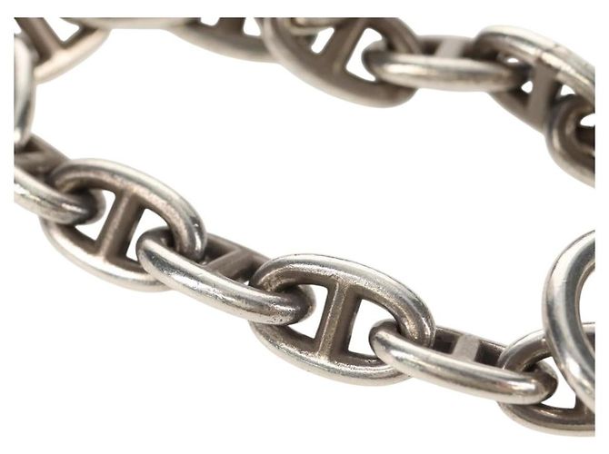 Hermès Bracciale Chaine d'Ancre MM HERMES Ag925 17 Link Argento Auth 145603SM - vista 3