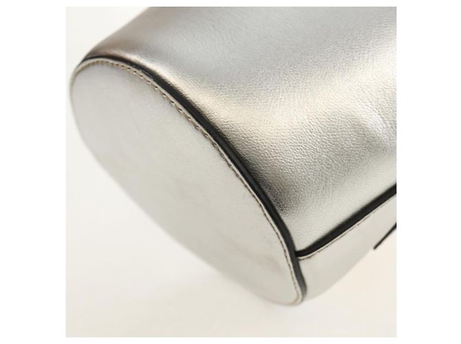 Borsa a mano in pelle GUCCI Argento Auth 153926SAM - vista 17