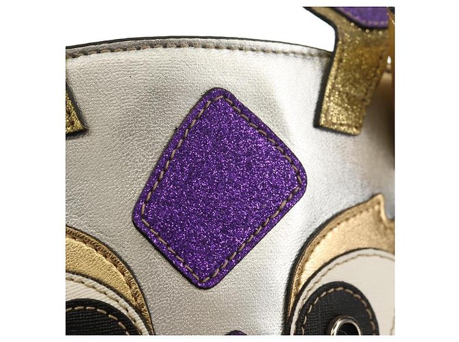 Borsa a mano in pelle GUCCI Argento Auth 153926SAM - vista 20