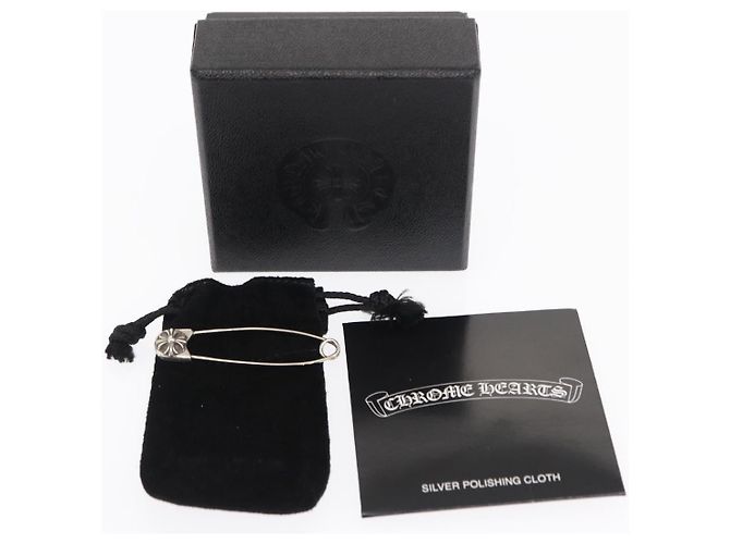 Chrome Hearts CH Plus Grande Spilla da Cravatta di Sicurezza Ag925 Argento Auth 143054SAM - vista 19