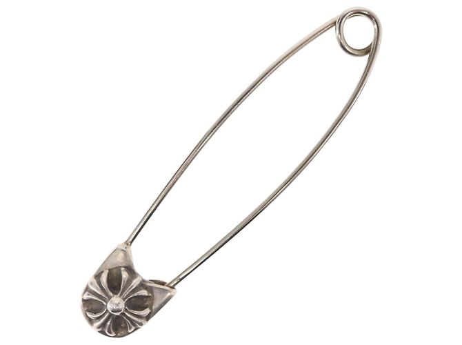 Chrome Hearts CH Plus Grande Spilla da Cravatta di Sicurezza Ag925 Argento Auth 143054SAM - vista 2