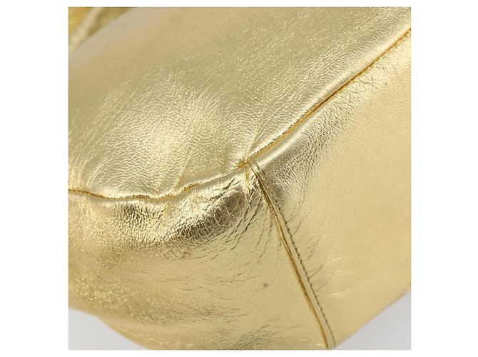 Borsa a Spalla in Pelle PRADA Oro Auth 156454SAV D'oro - vista 14