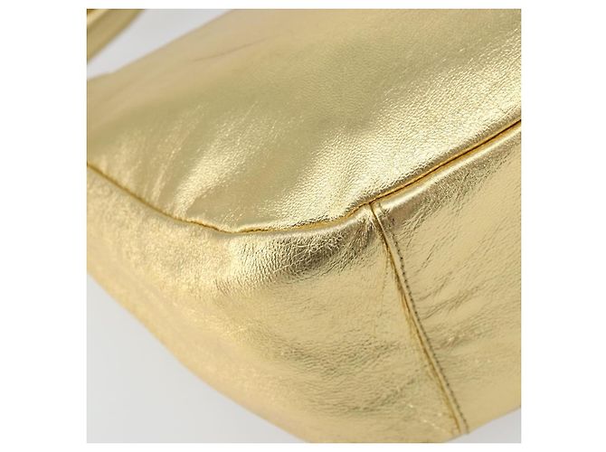 Borsa a Spalla in Pelle PRADA Oro Auth 156454SAV D'oro - vista 16