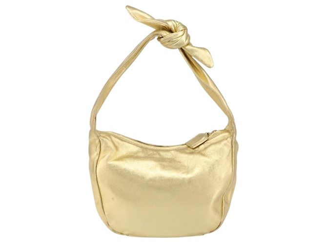 Borsa a Spalla in Pelle PRADA Oro Auth 156454SAV D'oro - vista 2