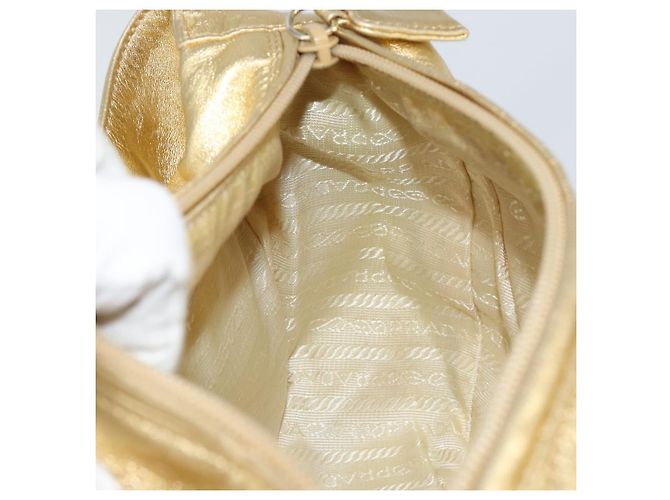 Borsa a Spalla in Pelle PRADA Oro Auth 156454SAV D'oro - vista 20