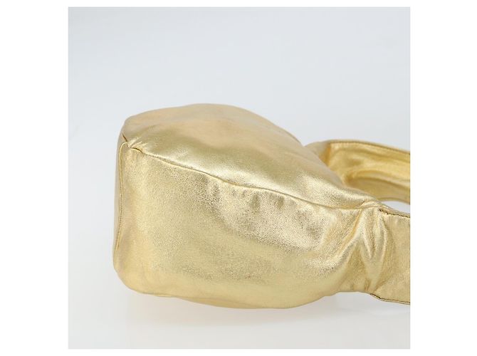 Borsa a Spalla in Pelle PRADA Oro Auth 156454SAV D'oro - vista 3