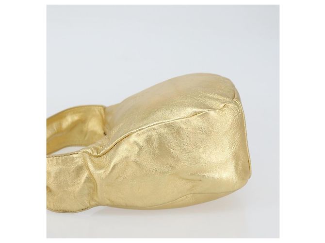 Borsa a Spalla in Pelle PRADA Oro Auth 156454SAV D'oro - vista 4