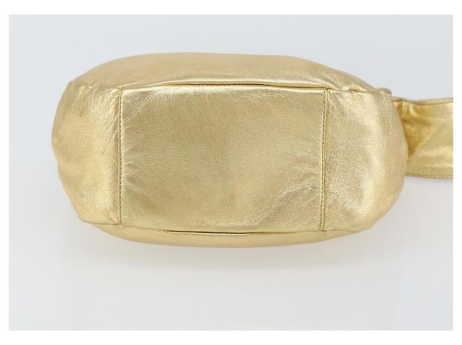 Borsa a Spalla in Pelle PRADA Oro Auth 156454SAV D'oro - vista 5
