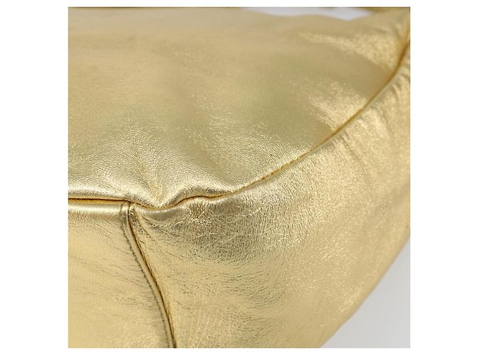 Borsa a Spalla in Pelle PRADA Oro Auth 156454SAV D'oro - vista 9