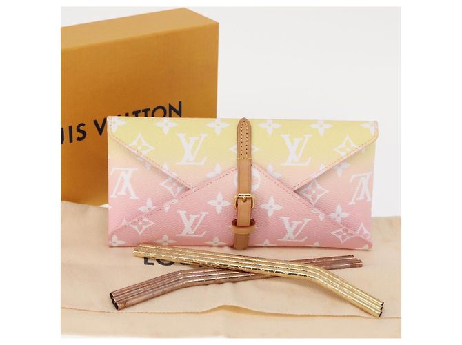 LOUIS VUITTON Pochette Etoui 6 Cannucce Monogram Rosa GI0621 LV Auth 156366SM - vista 12