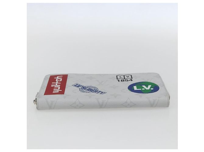Zippy Organizer Geldbörse Monogram Logo Story LOUIS VUITTON M67824 LV Auth 148549SAM Weiß Monogramm - Ansicht 6
