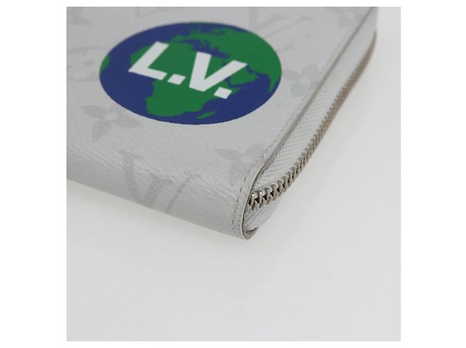 Zippy Organizer Geldbörse Monogram Logo Story LOUIS VUITTON M67824 LV Auth 148549SAM Weiß Monogramm - Ansicht 7