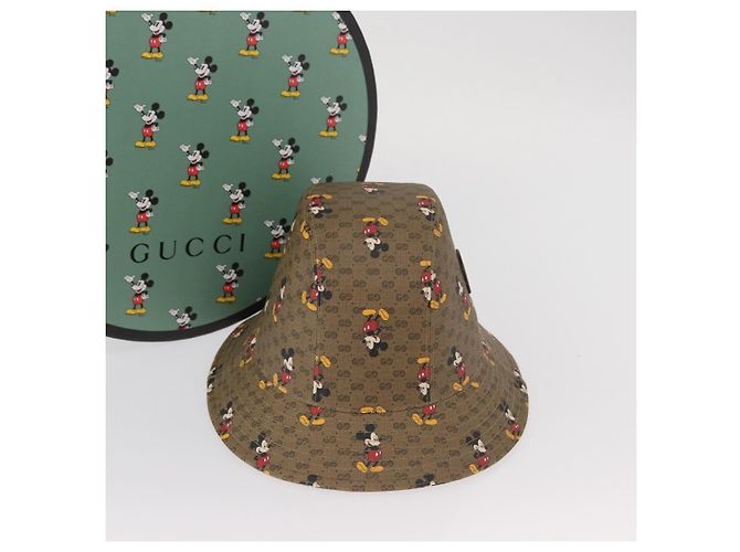 GUCCI Micro GG Supreme Disney Hut PVC Größe M Beige 602978 Auth am10313SAM - Ansicht 12