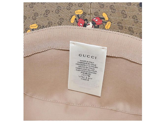 GUCCI Micro GG Supreme Disney Hut PVC Größe M Beige 602978 Auth am10313SAM - Ansicht 15