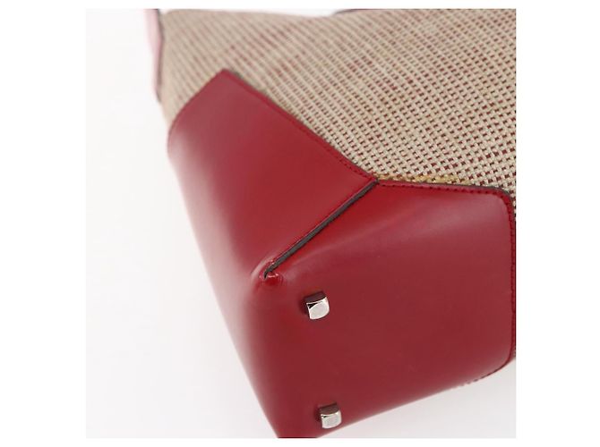 Borsa a Spalla Gancini in Tela Beige Argento Salvatore Ferragamo Auth gh1189 - vista 12