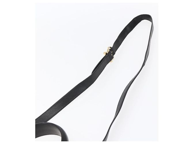 Borsa a mano in pelle Gancini Salvatore Ferragamo 2 in 1 Nero Oro Auth BA7984 - vista 10