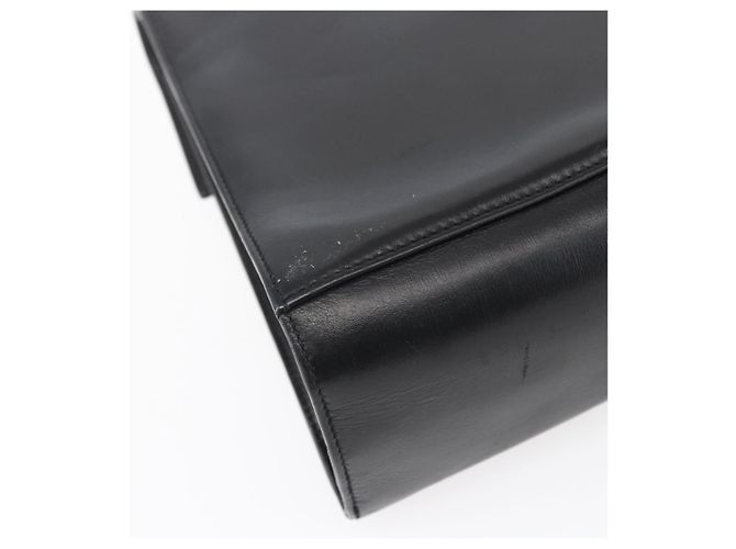 Borsa a mano in pelle Gancini Salvatore Ferragamo 2 in 1 Nero Oro Auth BA7984 - vista 15