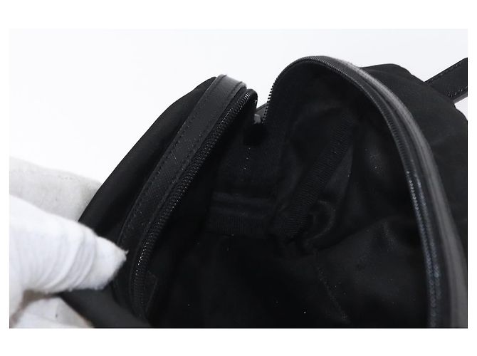 Pochete Prada Nylon Preto Prata Auth ka131 - vista 16