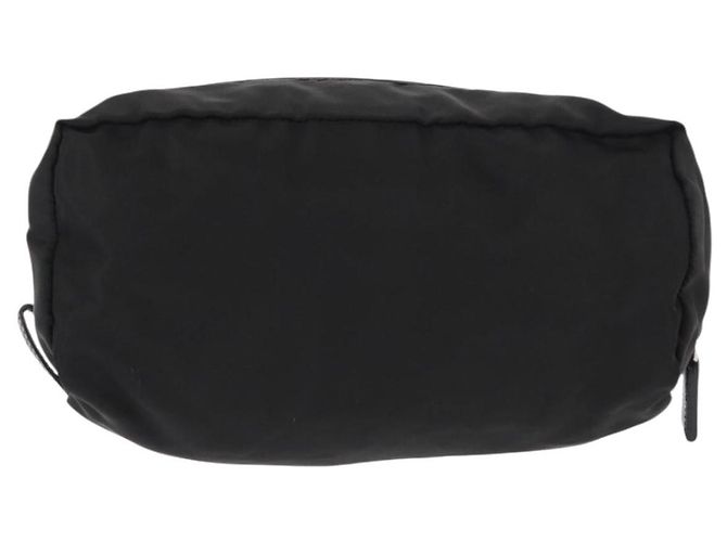 Pochete Prada Nylon Preto Prata Auth ka131 - vista 3