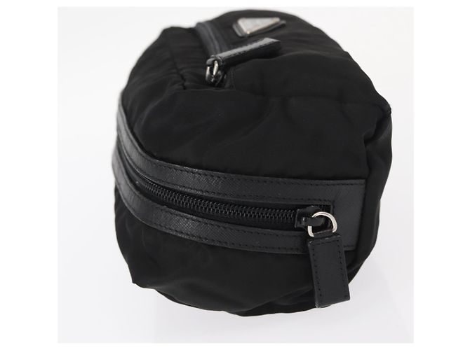 Pochete Prada Nylon Preto Prata Auth ka131 - vista 5