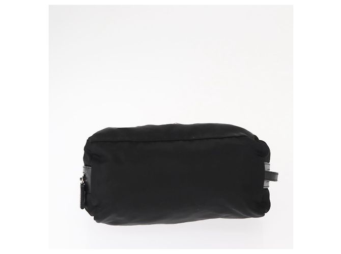 Pochete Prada Nylon Preto Prata Auth ka131 - vista 7