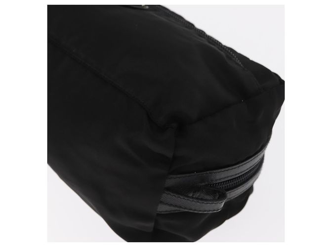 Pochete Prada Nylon Preto Prata Auth ka131 - vista 9