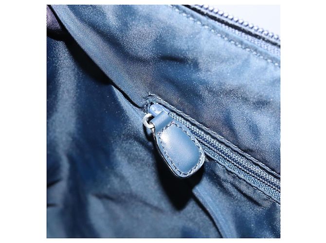 Borsa a Spalla in Tela Trotter Christian Dior Navy Argento Auth 147086 Blu navy - vista 20