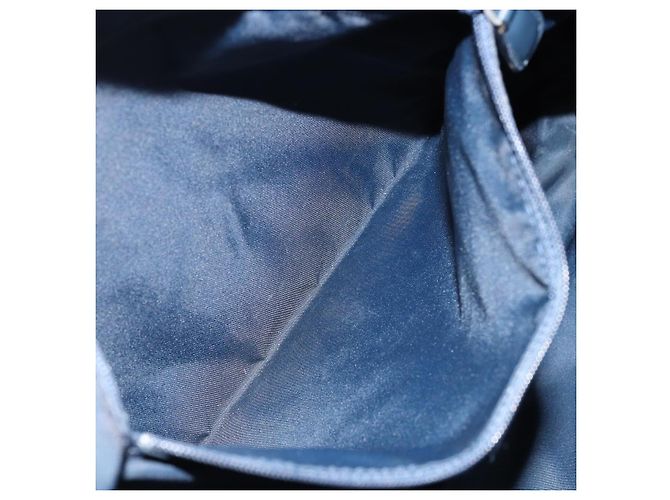 Borsa a Spalla in Tela Trotter Christian Dior Navy Argento Auth 147086 Blu navy - vista 21