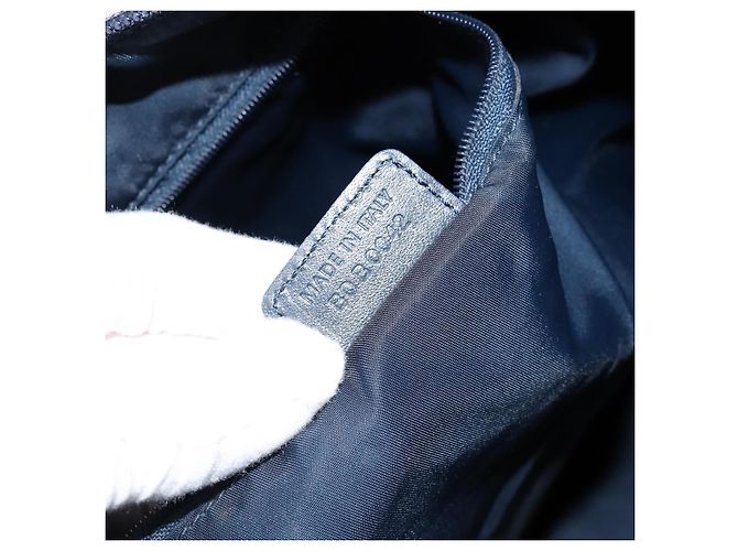 Borsa a Spalla in Tela Trotter Christian Dior Navy Argento Auth 147086 Blu navy - vista 22