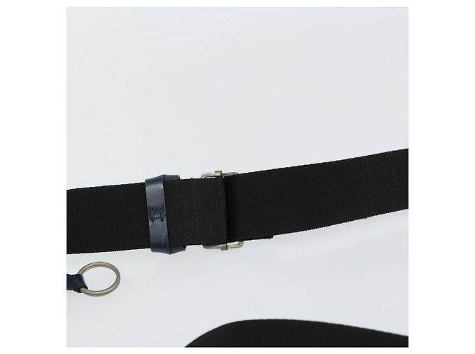Borsa a Spalla in Tela Trotter Christian Dior Navy Argento Auth 147086 Blu navy - vista 8