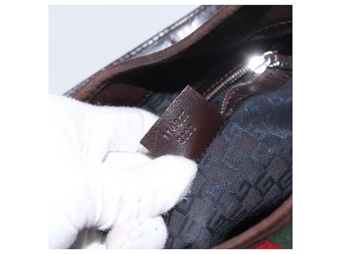 GUCCI Web Sherry Line Schultertasche Beige Silber Rot 114877 Auth yk19547 - Ansicht 22