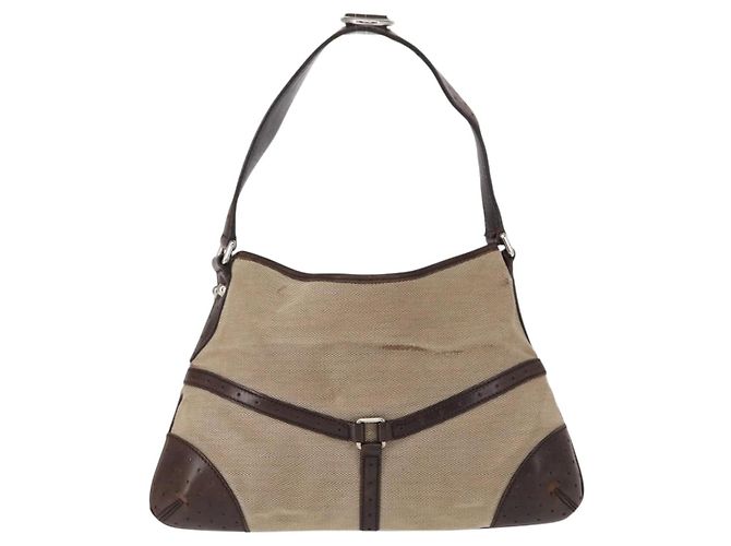 GUCCI Web Sherry Line Schultertasche Beige Silber Rot 114877 Auth yk19547 - Ansicht 3