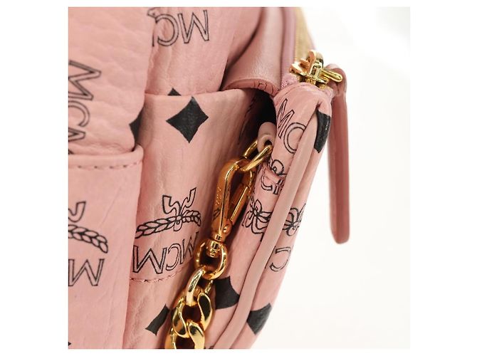 MCM Vicetos Logogram Rucksack aus PVC-Leder Rosa Gold Auth yk19517A Pink Golden - Ansicht 17