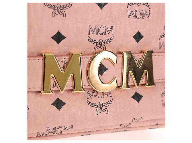 MCM Vicetos Logogram Rucksack aus PVC-Leder Rosa Gold Auth yk19517A Pink Golden - Ansicht 19