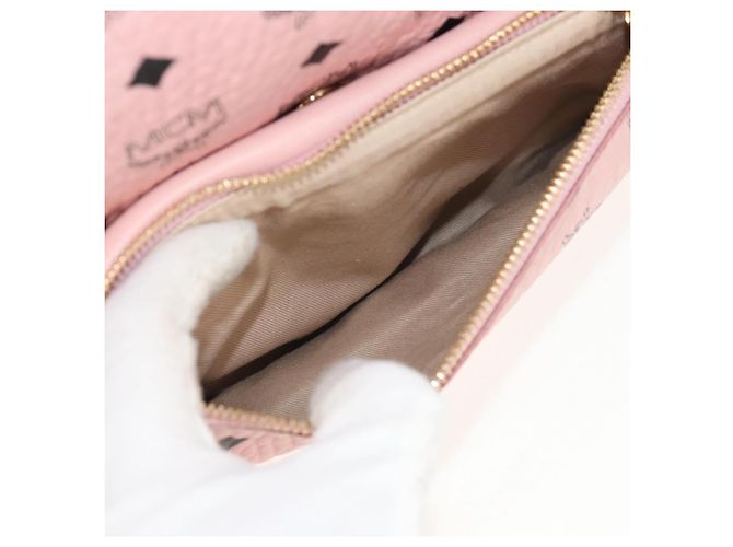 MCM Vicetos Logogram Rucksack aus PVC-Leder Rosa Gold Auth yk19517A Pink Golden - Ansicht 21