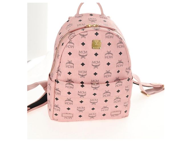 MCM Vicetos Logogram Rucksack aus PVC-Leder Rosa Gold Auth yk19517A Pink Golden - Ansicht 23