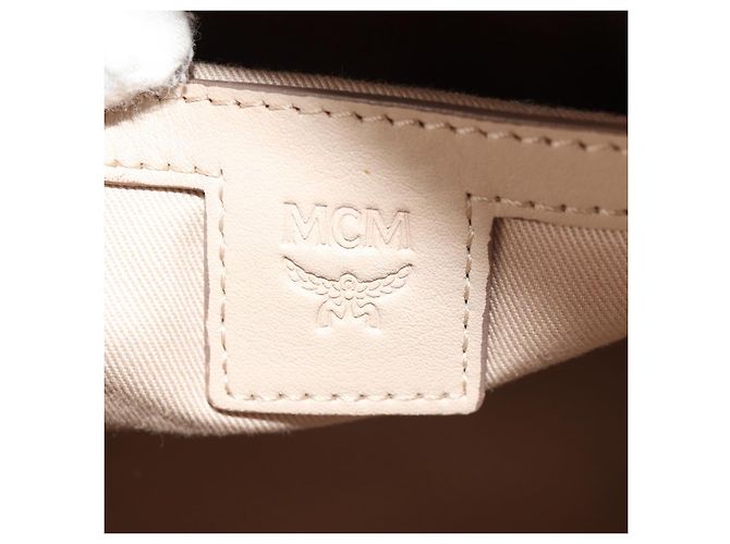 MCM Vicetos Logogram Rucksack aus PVC-Leder Rosa Gold Auth yk19517A Pink Golden - Ansicht 26
