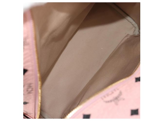 MCM Vicetos Logogram Rucksack aus PVC-Leder Rosa Gold Auth yk19517A Pink Golden - Ansicht 27