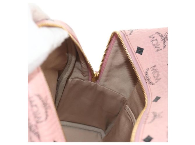 MCM Vicetos Logogram Rucksack aus PVC-Leder Rosa Gold Auth yk19517A Pink Golden - Ansicht 28